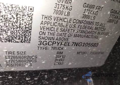 2022 Chevrolet Silverado 1500 Ltd 4Wd Standard Bed Lt Trail Boss из США, поврежденный, VIN 3GCPYFEL7NG105683